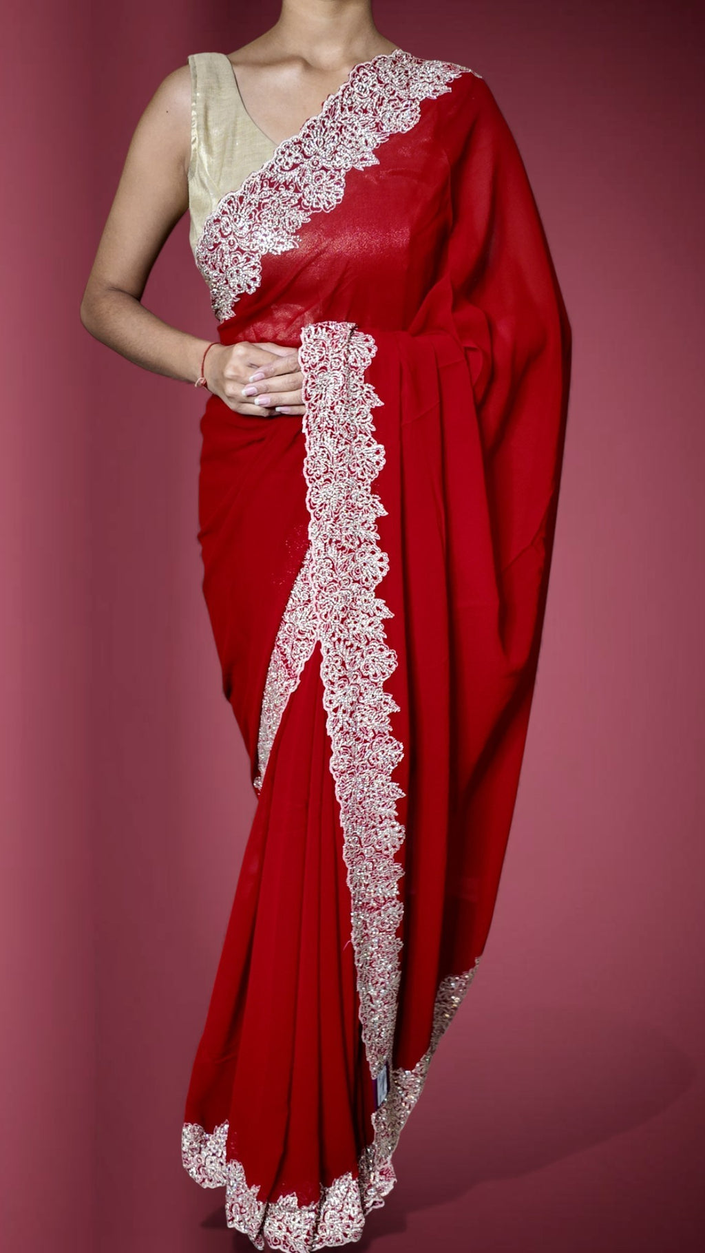 Crimson Regal Opulent Elegance Saree