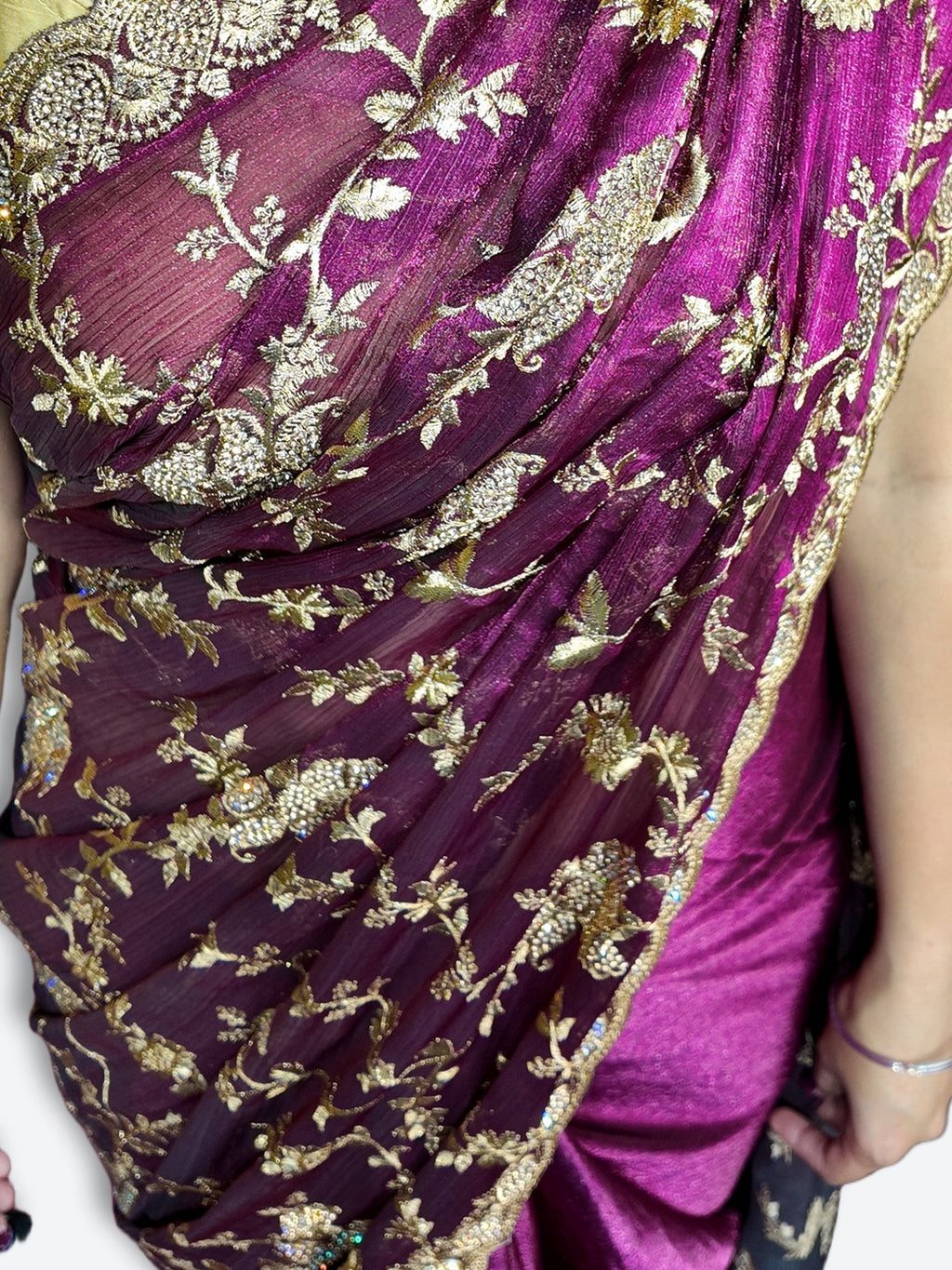 Bordeaux Regal Opulent Couture Saree