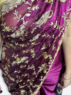 Bordeaux Regal Opulent Couture Saree