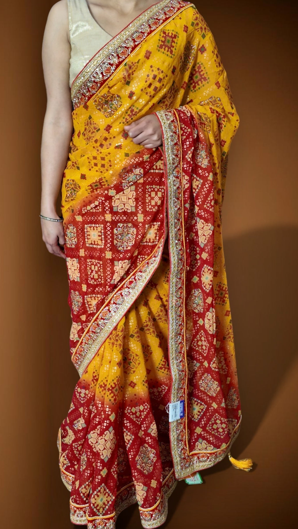 Saffron Regal Opulent Heritage Saree