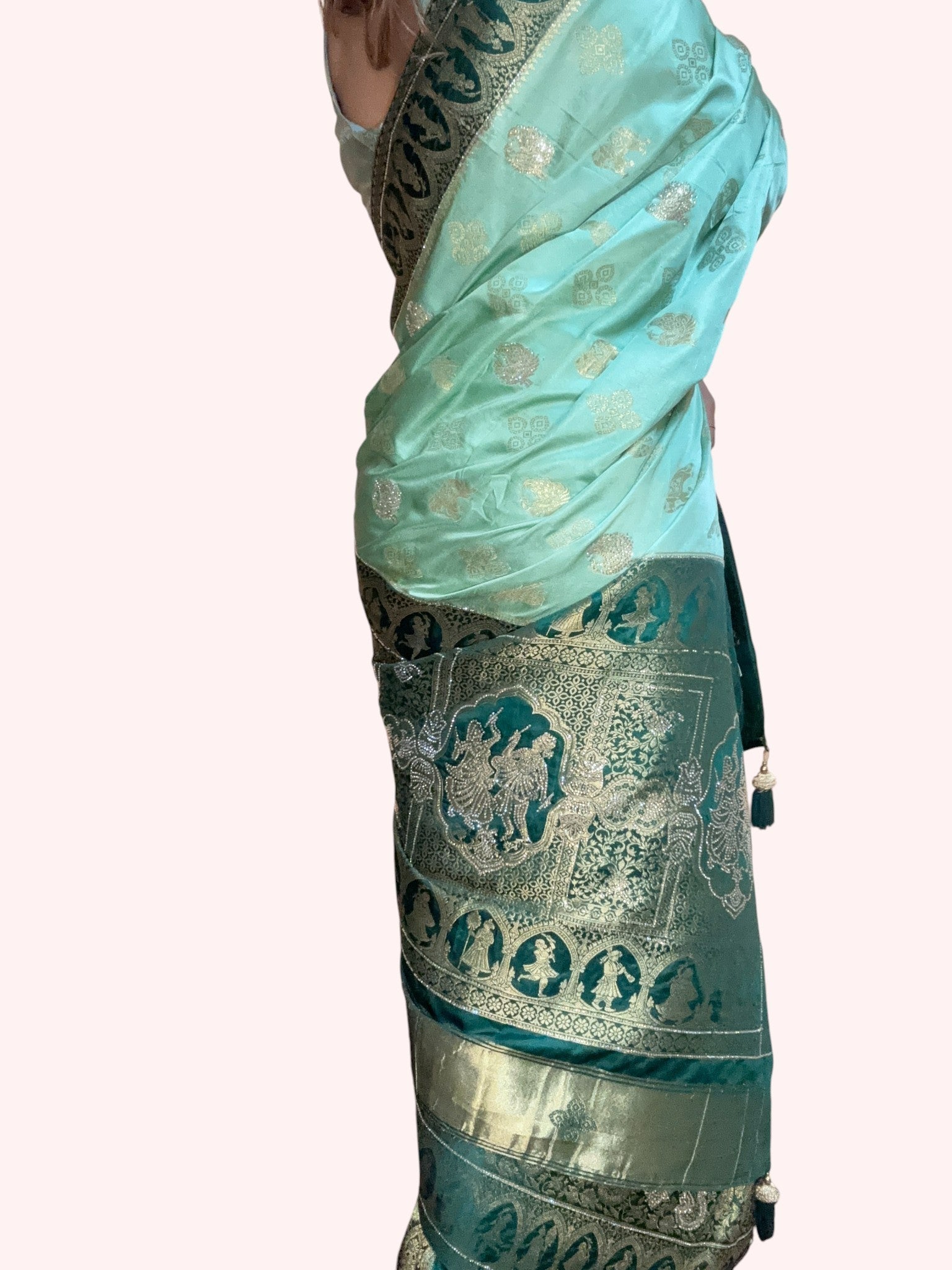 Mint Regal Opulent Heritage Saree