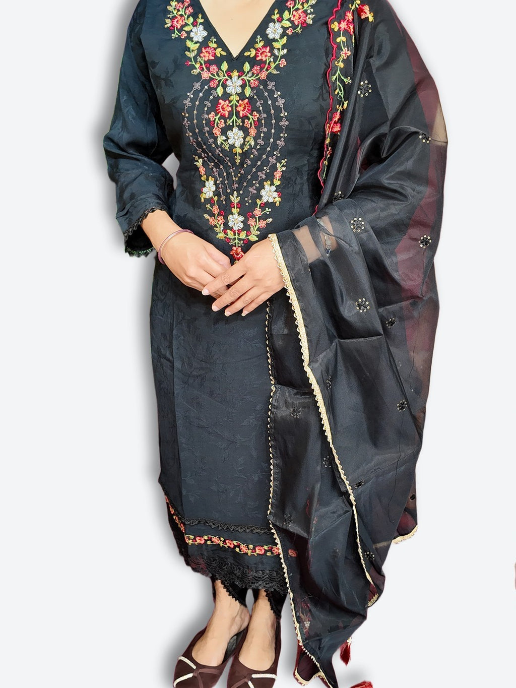 Onyx Regal Embroidered Elegance Suit
