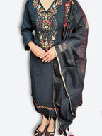 Onyx Regal Embroidered Elegance Suit