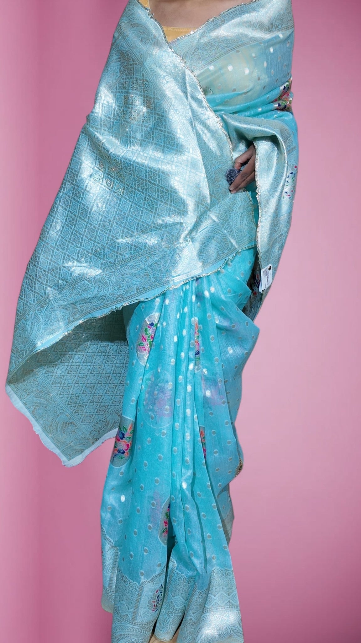 Azure Regal Opulent Graceful Saree