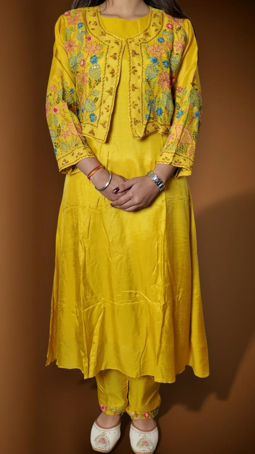 Saffron Regal Exquisite Festive Suit