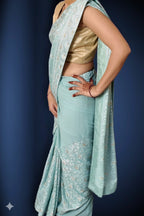 Mint Ethereal Opulent Elegance Saree