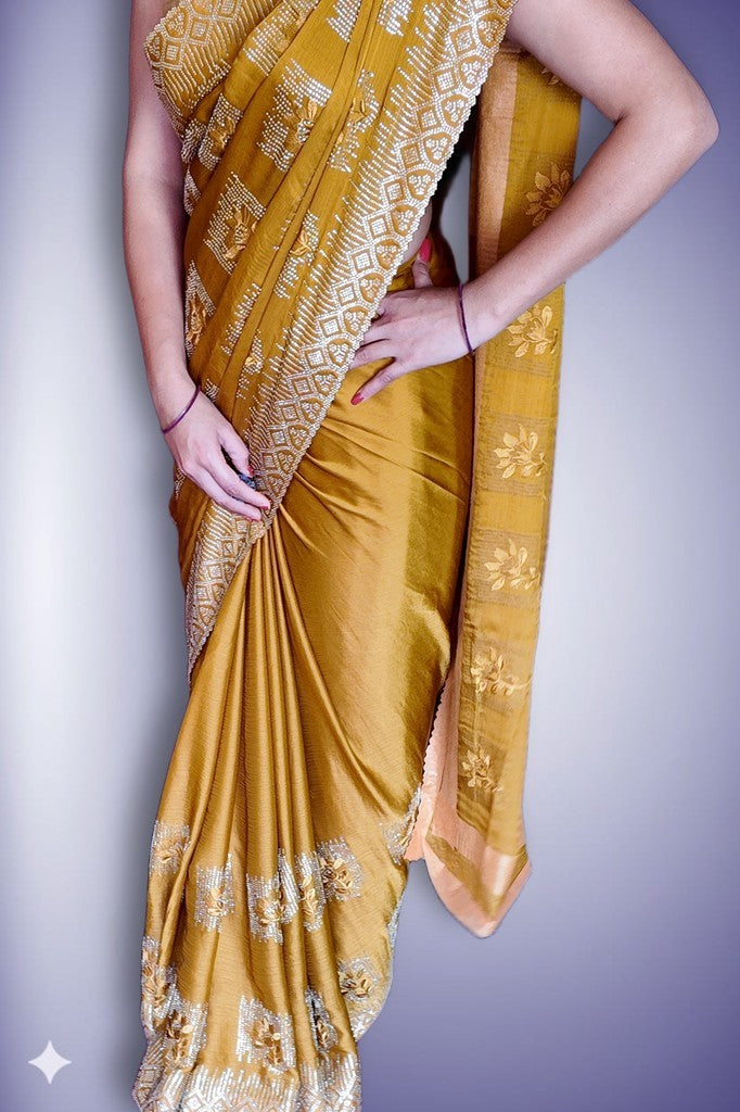Saffron Radiant Opulent Heritage Saree