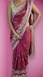 Fuchsia Regal Opulent Couture Saree