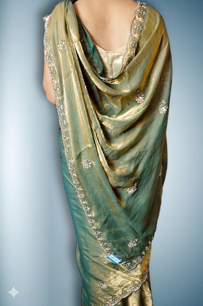 Emerald Regal Opulent Graceful Saree