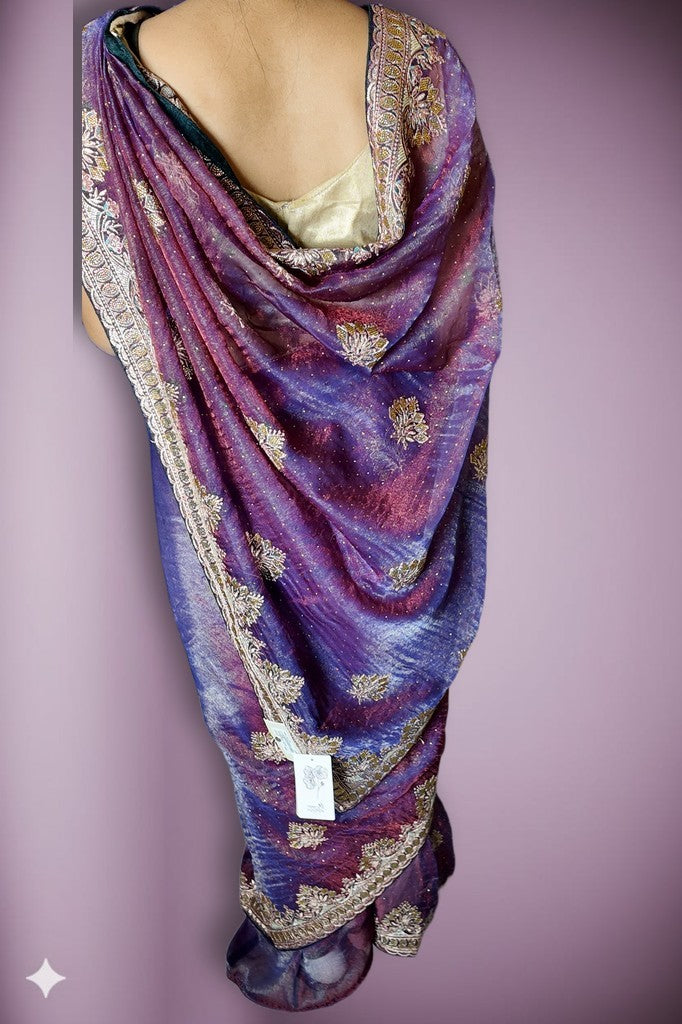 Amethyst Regal Opulent Mystique Saree