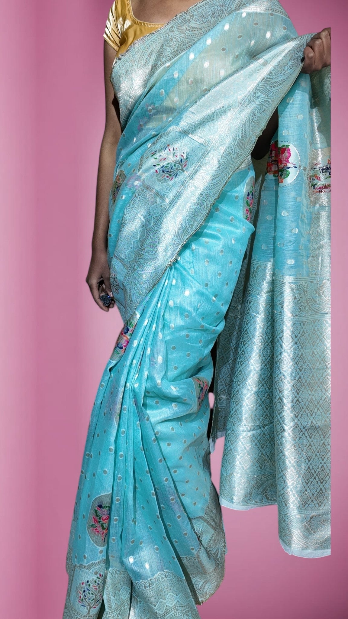 Azure Regal Opulent Graceful Saree