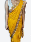Saffron Majestic Couture Bloom Saree