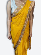 Saffron Majestic Couture Bloom Saree