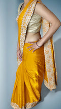 Saffron Regal Opulent Elegance Saree