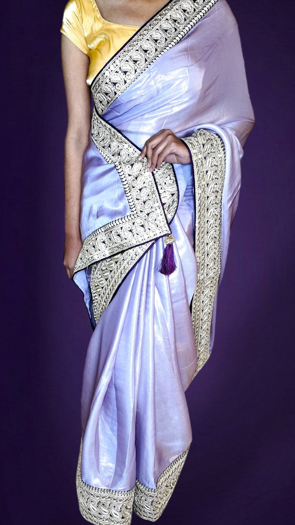 Orchid Celestial Regal Elegance Saree