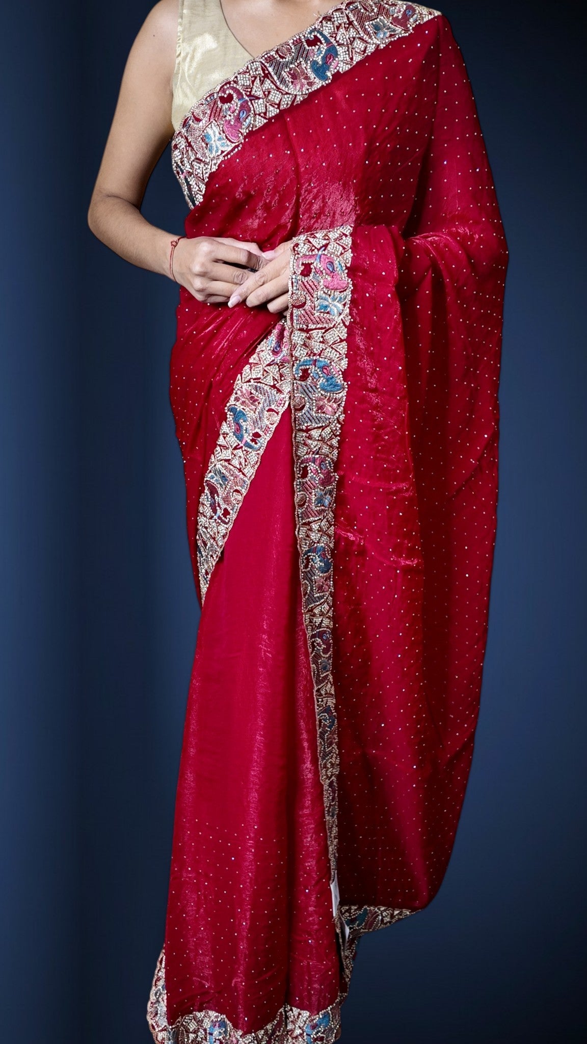 Bordeaux Regal Opulent Heritage Saree