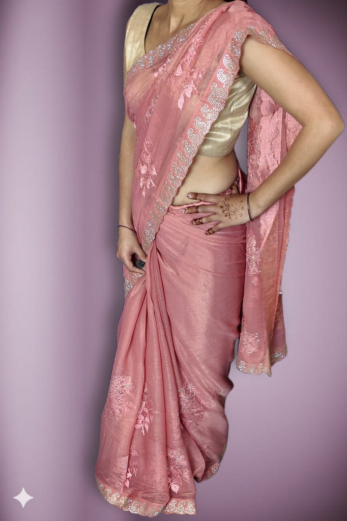 Blush Ethereal Glamour Charm Saree