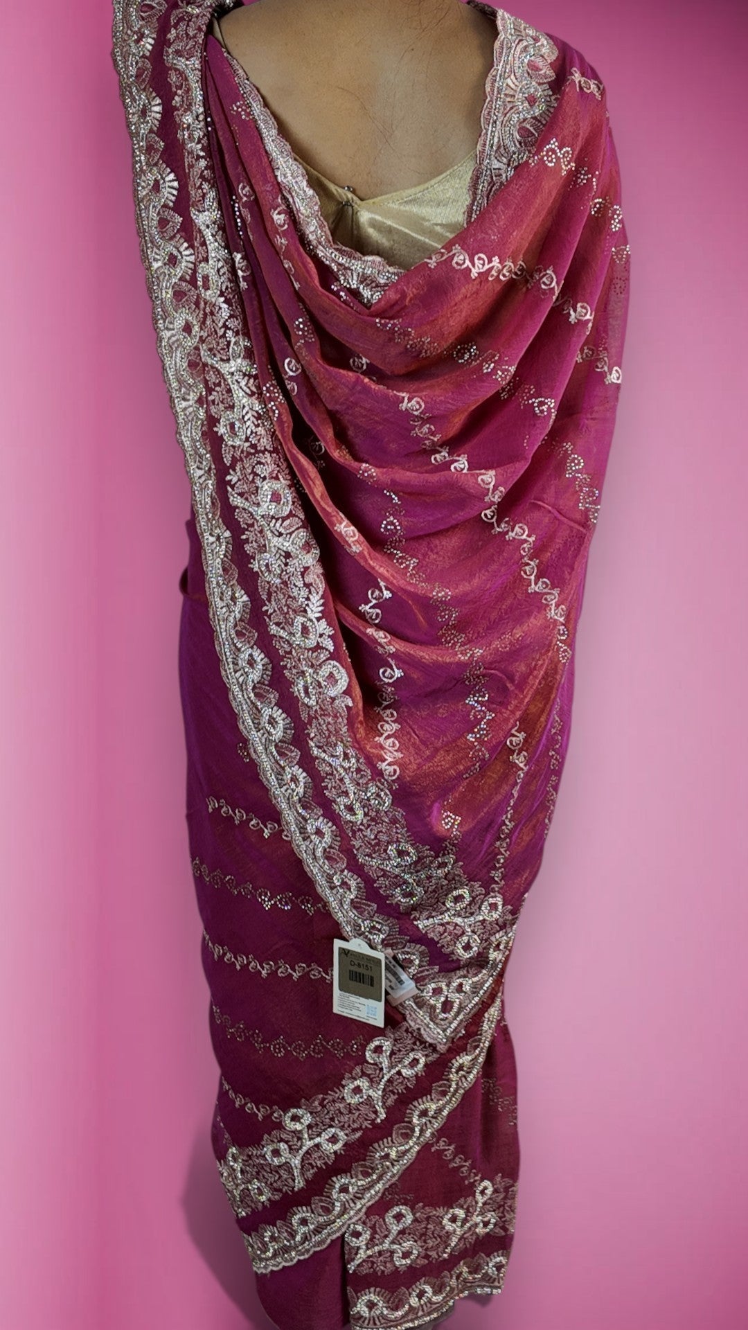 Fuchsia Regal Opulent Couture Saree