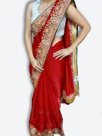 Crimson Regal Opulent Heritage Saree