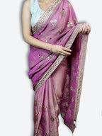Saffron Regal Opulent Graceful Saree