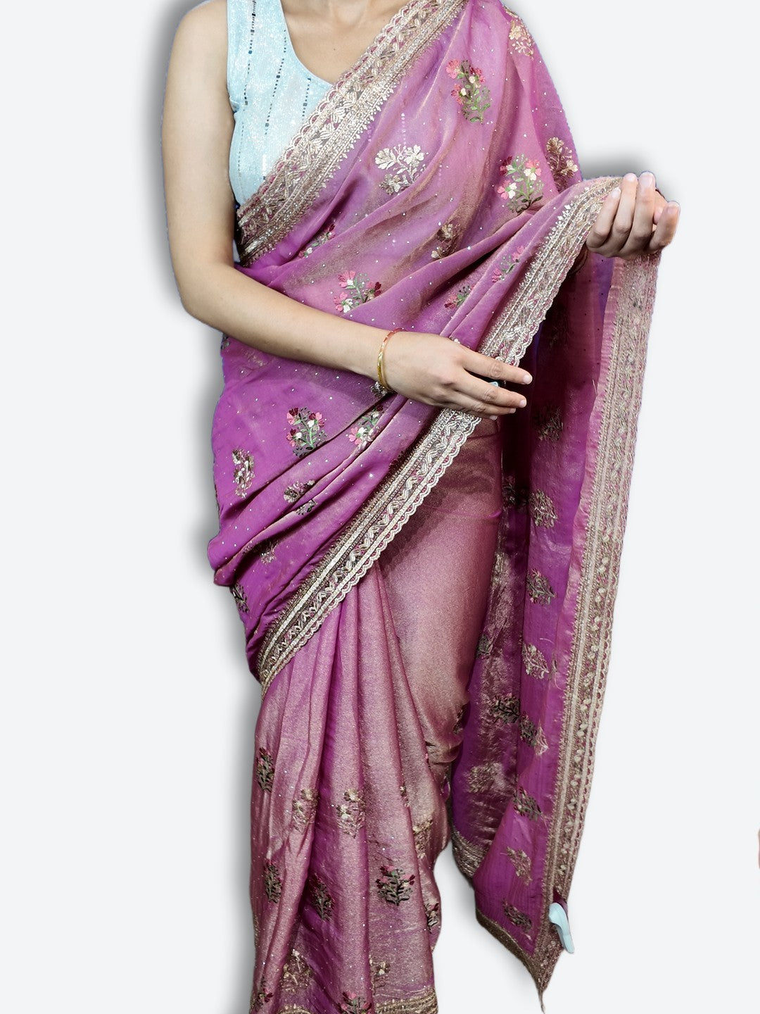 Saffron Regal Opulent Graceful Saree