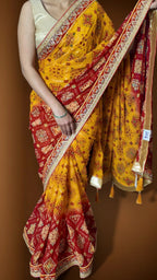 Saffron Regal Opulent Heritage Saree