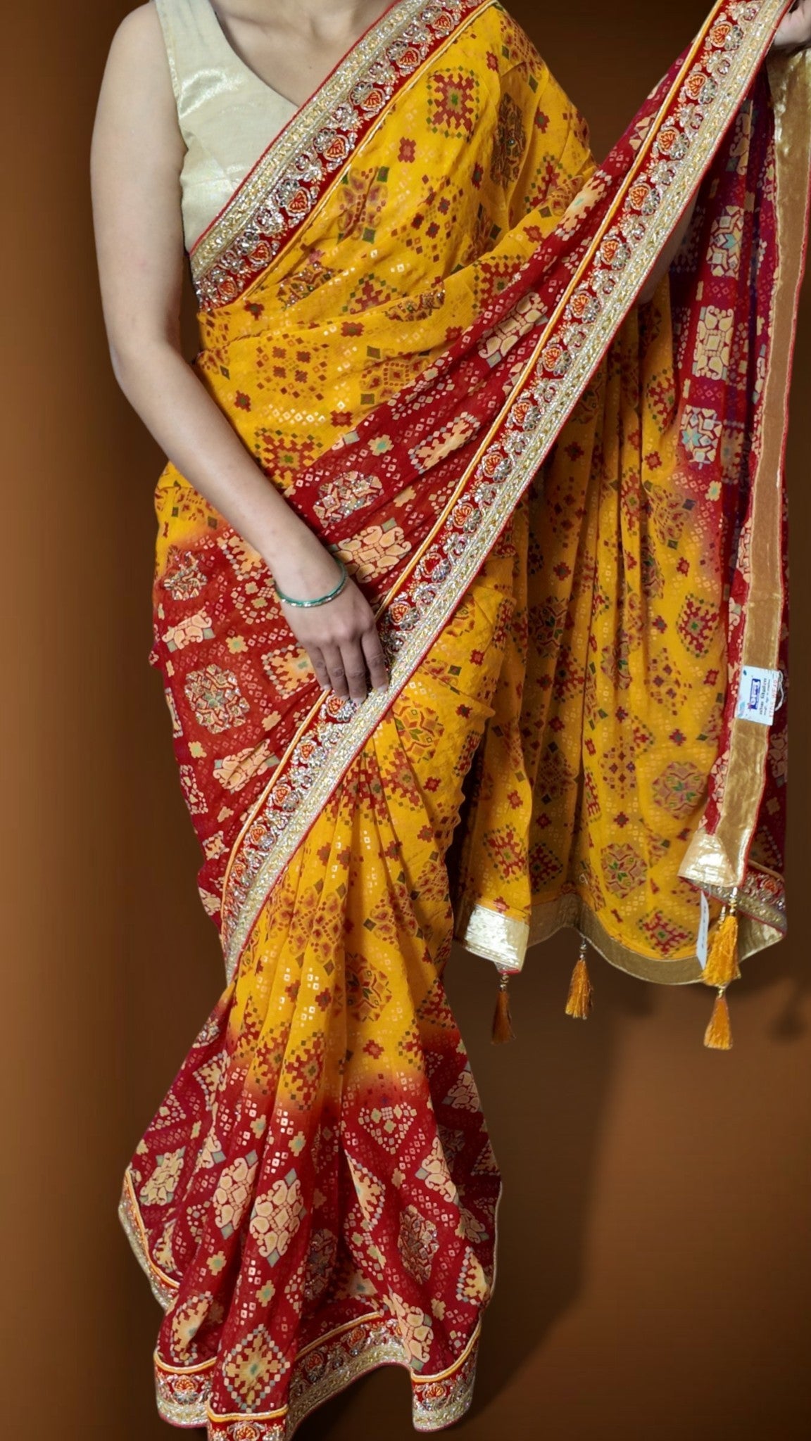 Saffron Regal Opulent Heritage Saree