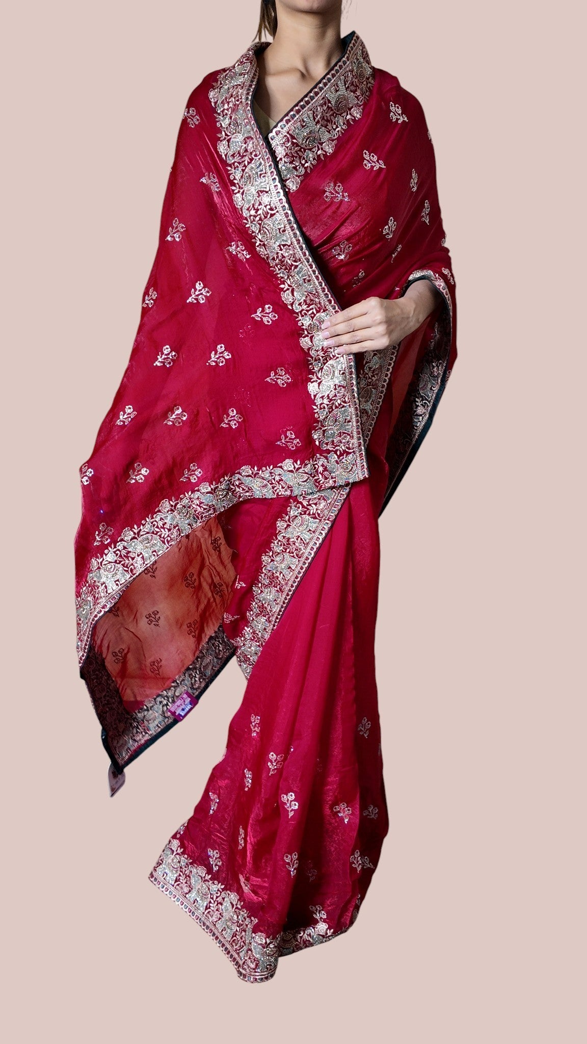 Crimson Regal Exquisite Heritage Saree