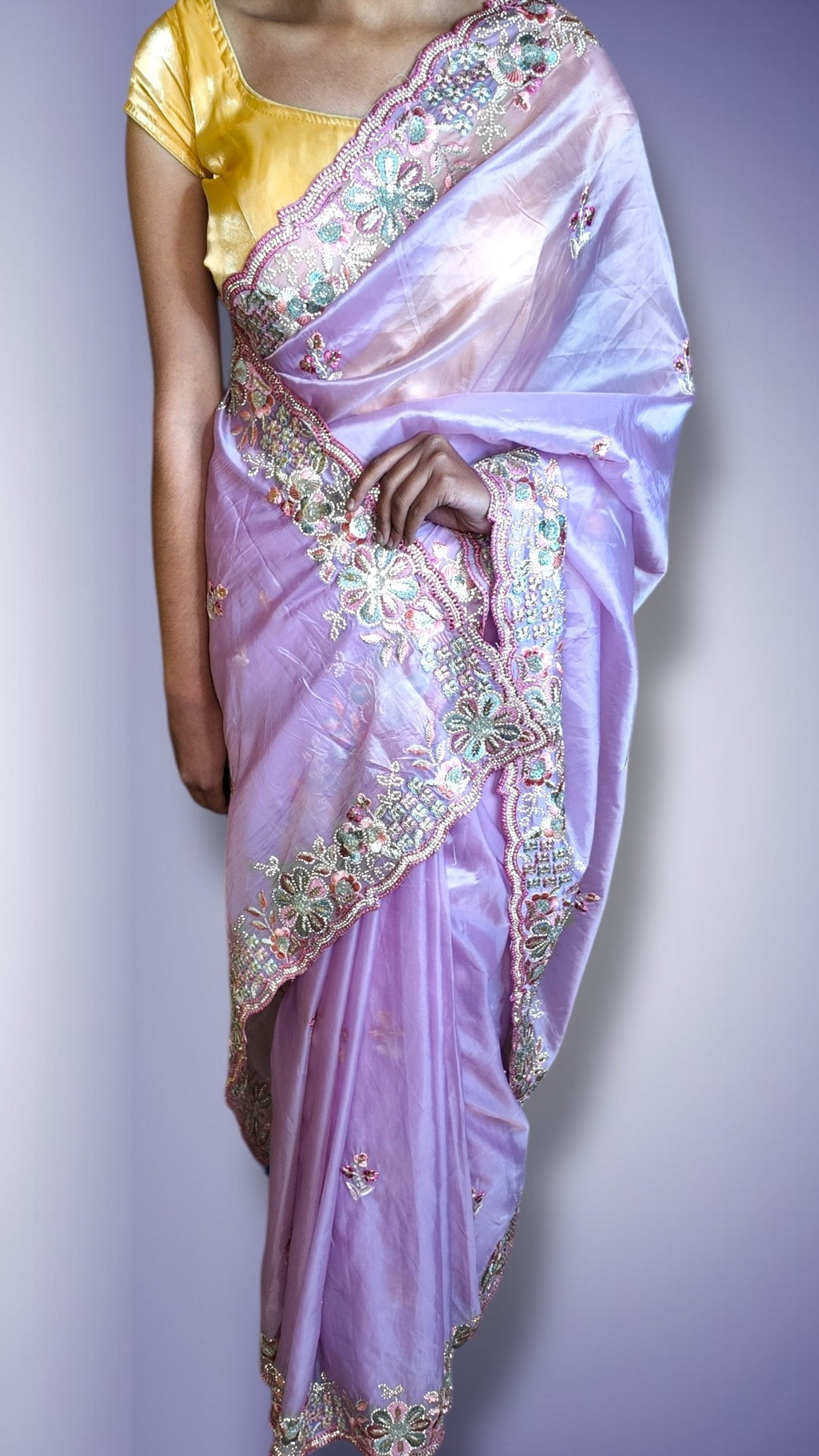 Orchid Radiant Graceful Couture Saree
