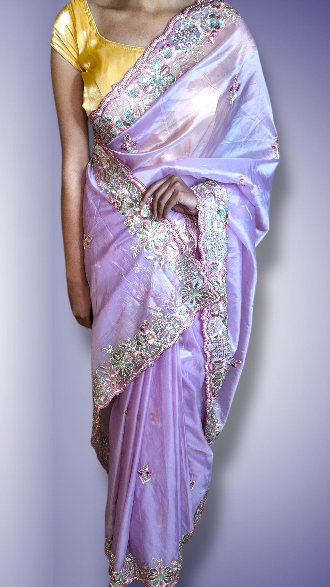 Orchid Radiant Graceful Couture Saree