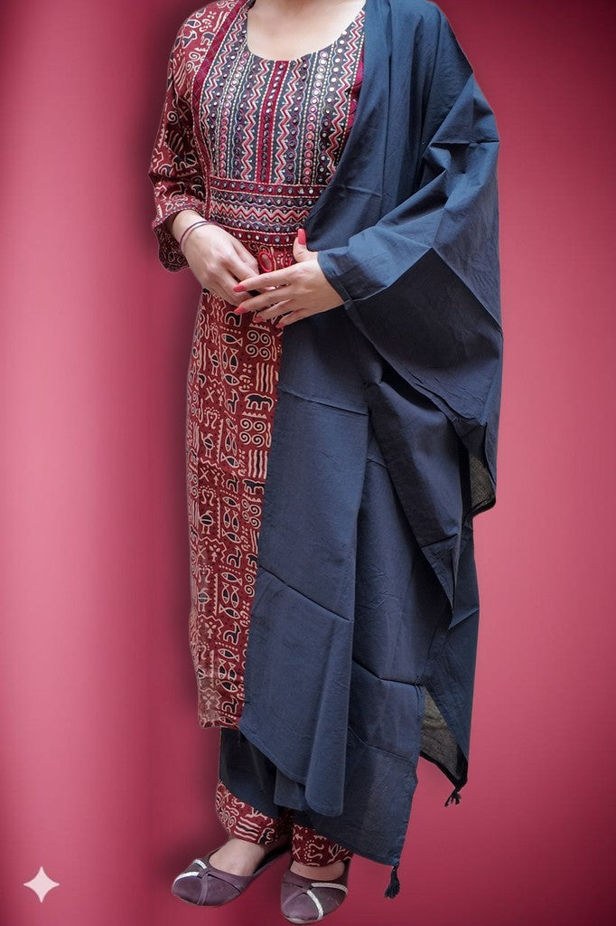 Burgundy Timeless Elegance Couture Suit