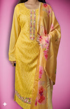 Saffron Regal Elegance Bloom Suit