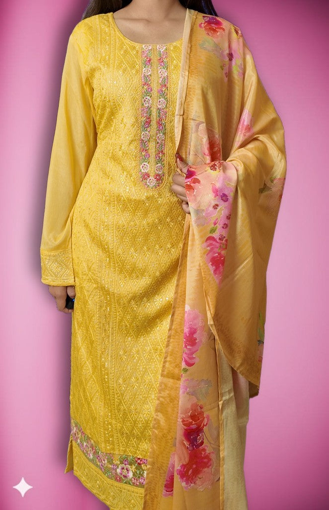 Saffron Regal Elegance Bloom Suit