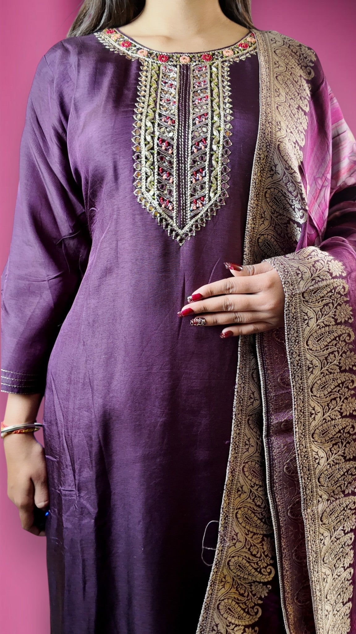 Plum Regal Exquisite Couture Suit