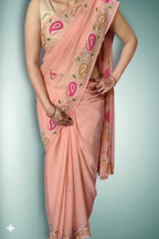 Apricot Graceful Opulent Charm Saree