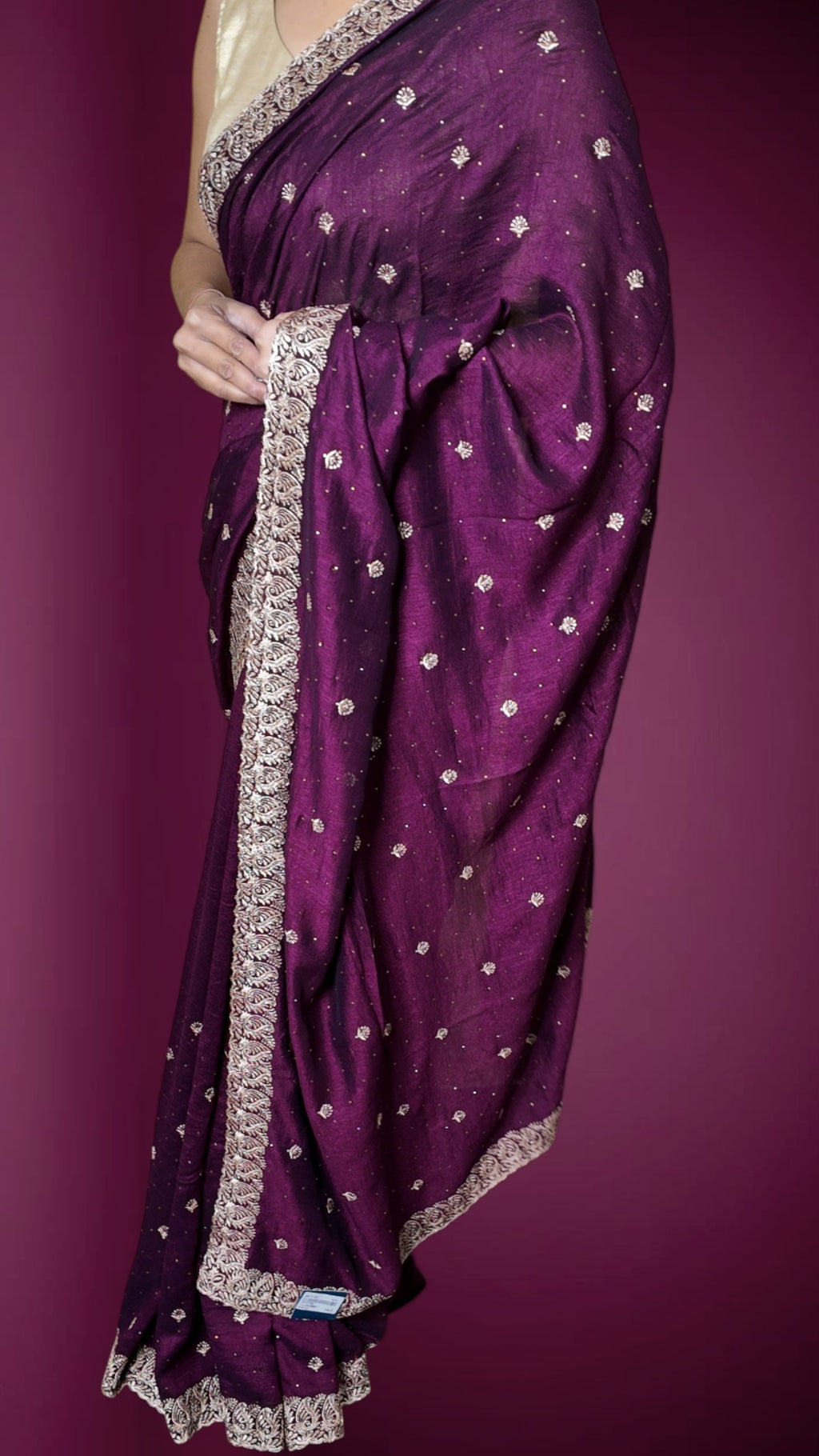Plum Regal Opulent Essence Saree