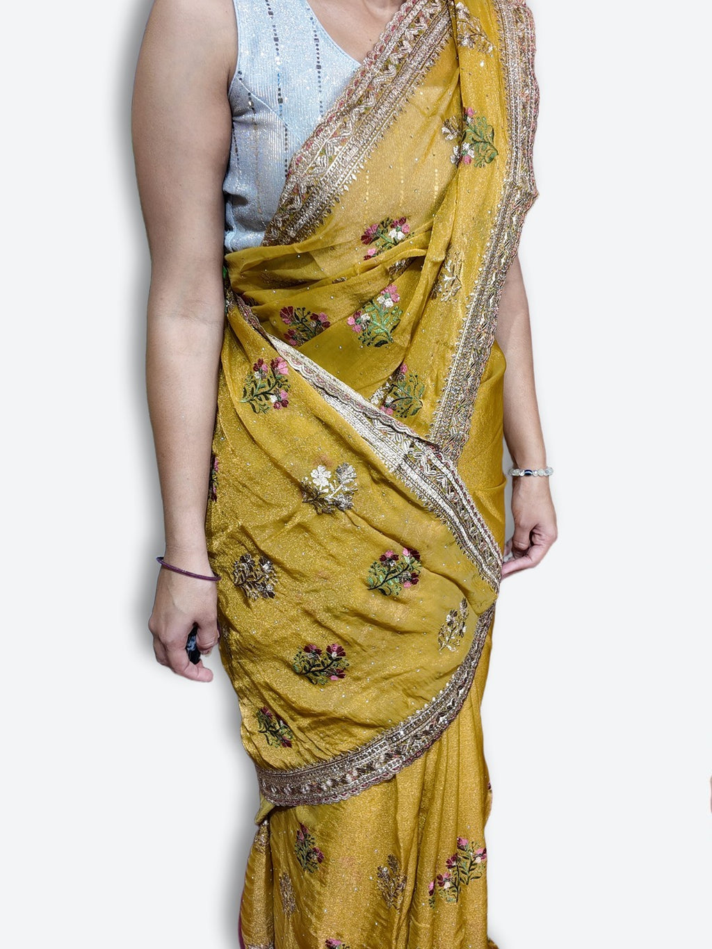 Saffron Regal Opulent Graceful Saree