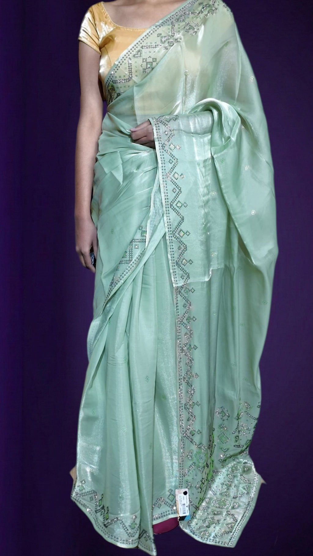 Mint Ethereal Regal Elegance Saree