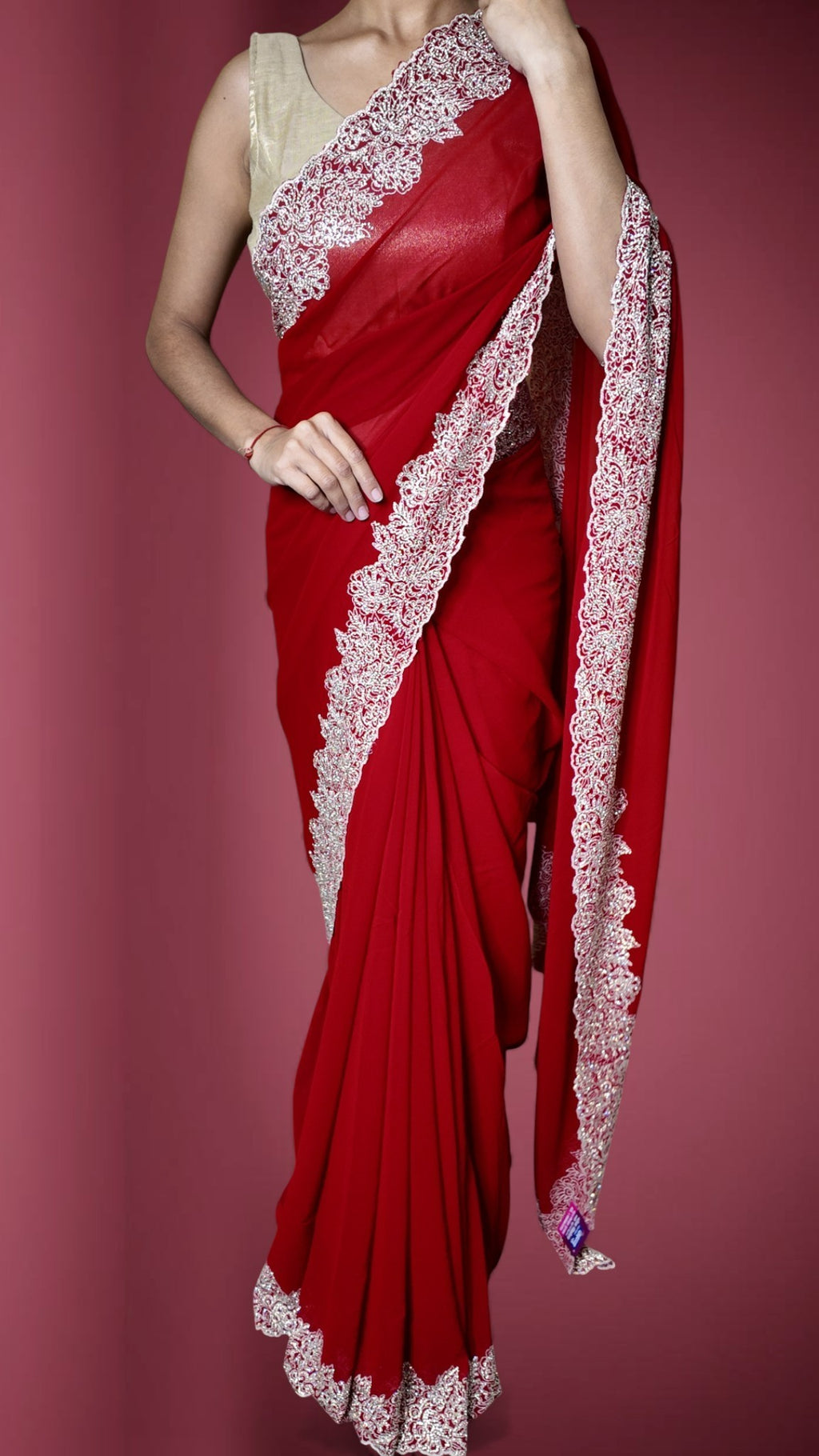 Crimson Regal Opulent Elegance Saree