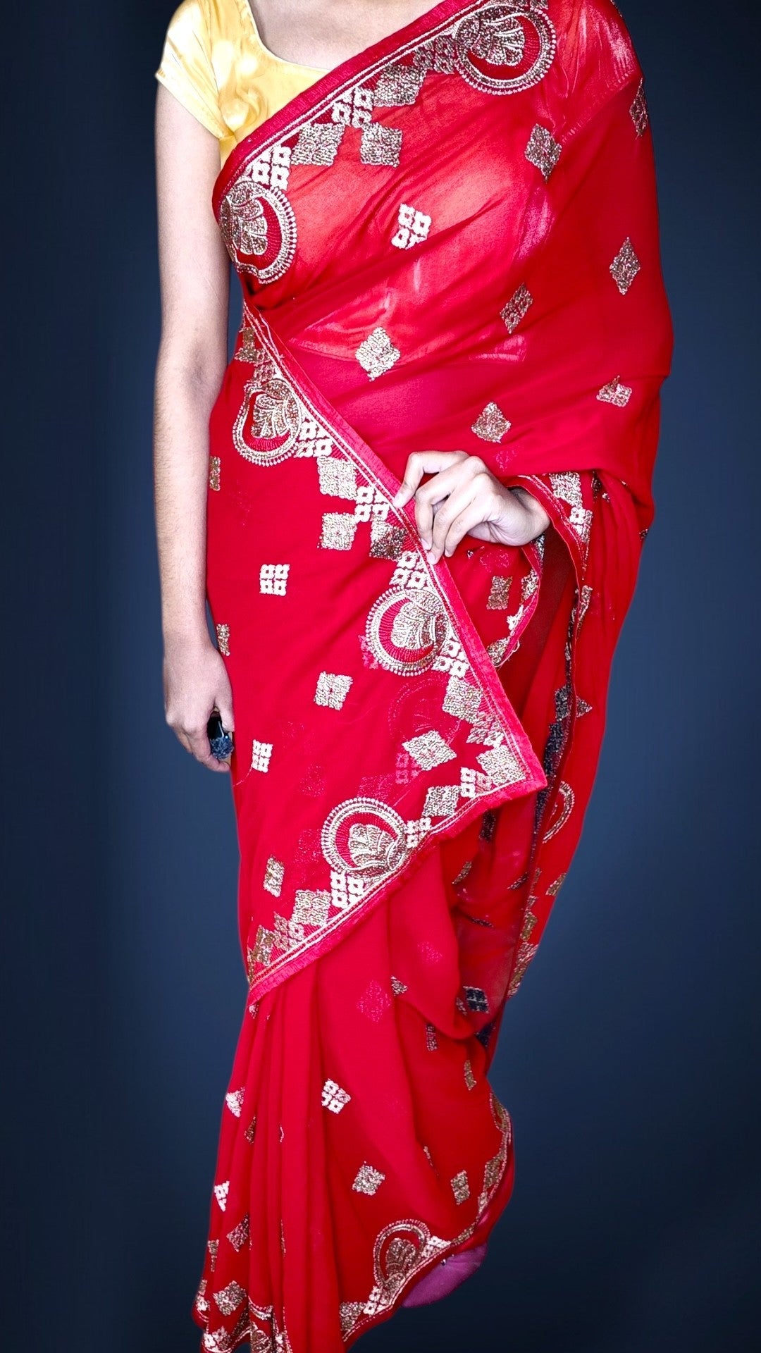 Crimson Regal Opulent Mystique Saree