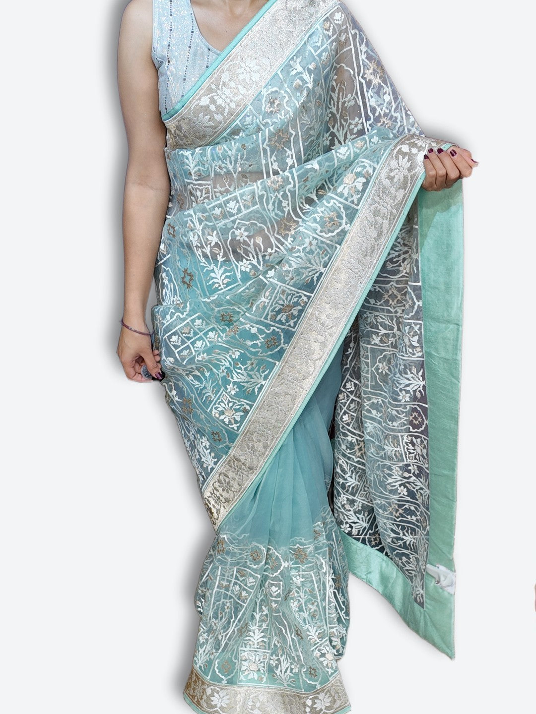 Azure Regal Timeless Elegance Saree