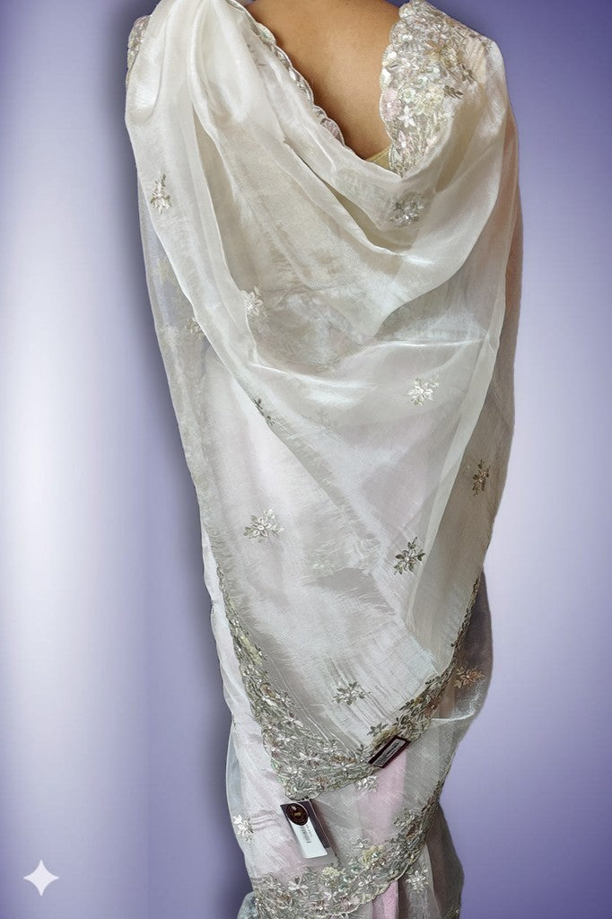 Ivory Celestial Regal Elegance Saree