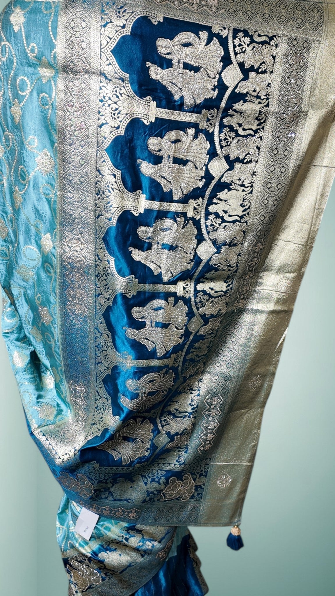 Azure Majestic Opulent Heritage Saree