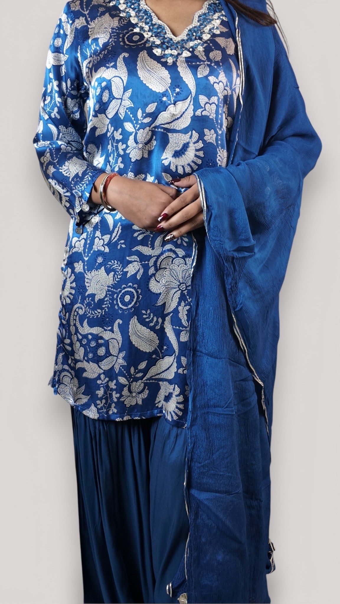 Sapphire Regal Opulent Couture Suit