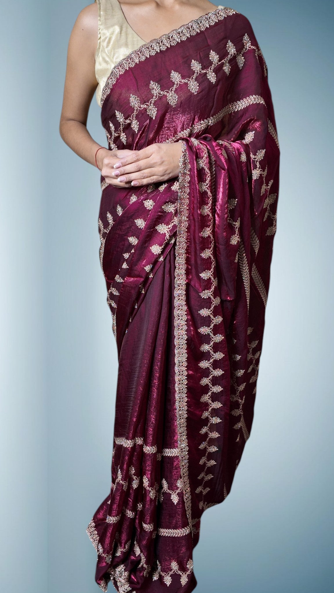 Bordeaux Regal Heritage Luxe Saree