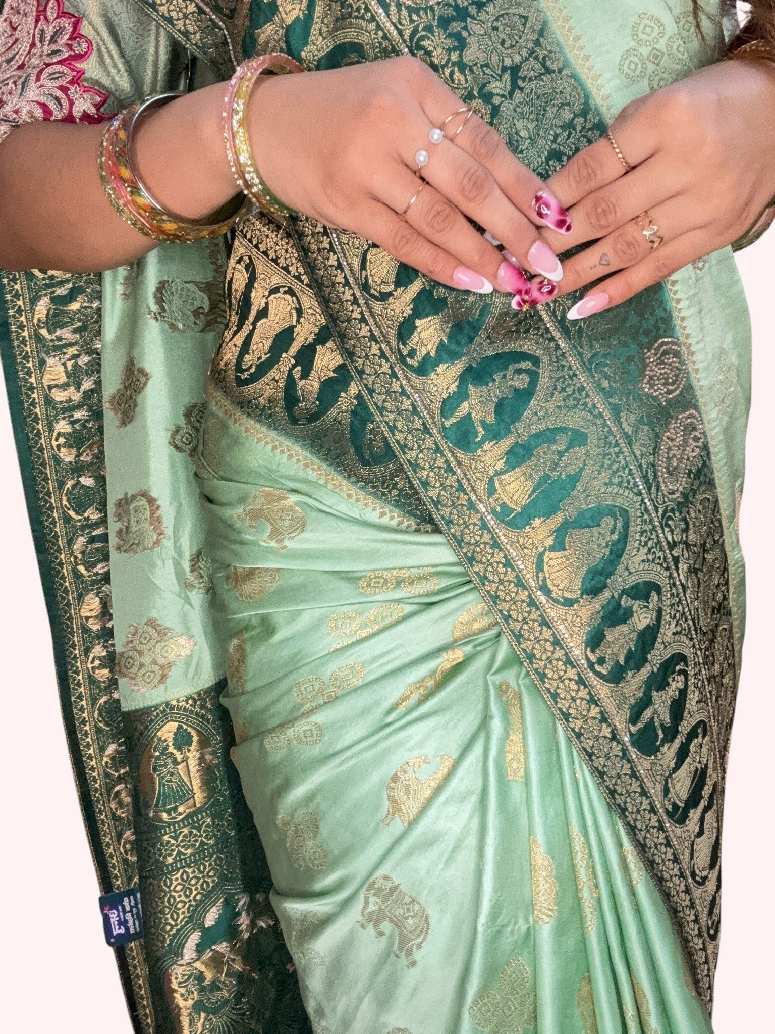 Mint Regal Opulent Heritage Saree