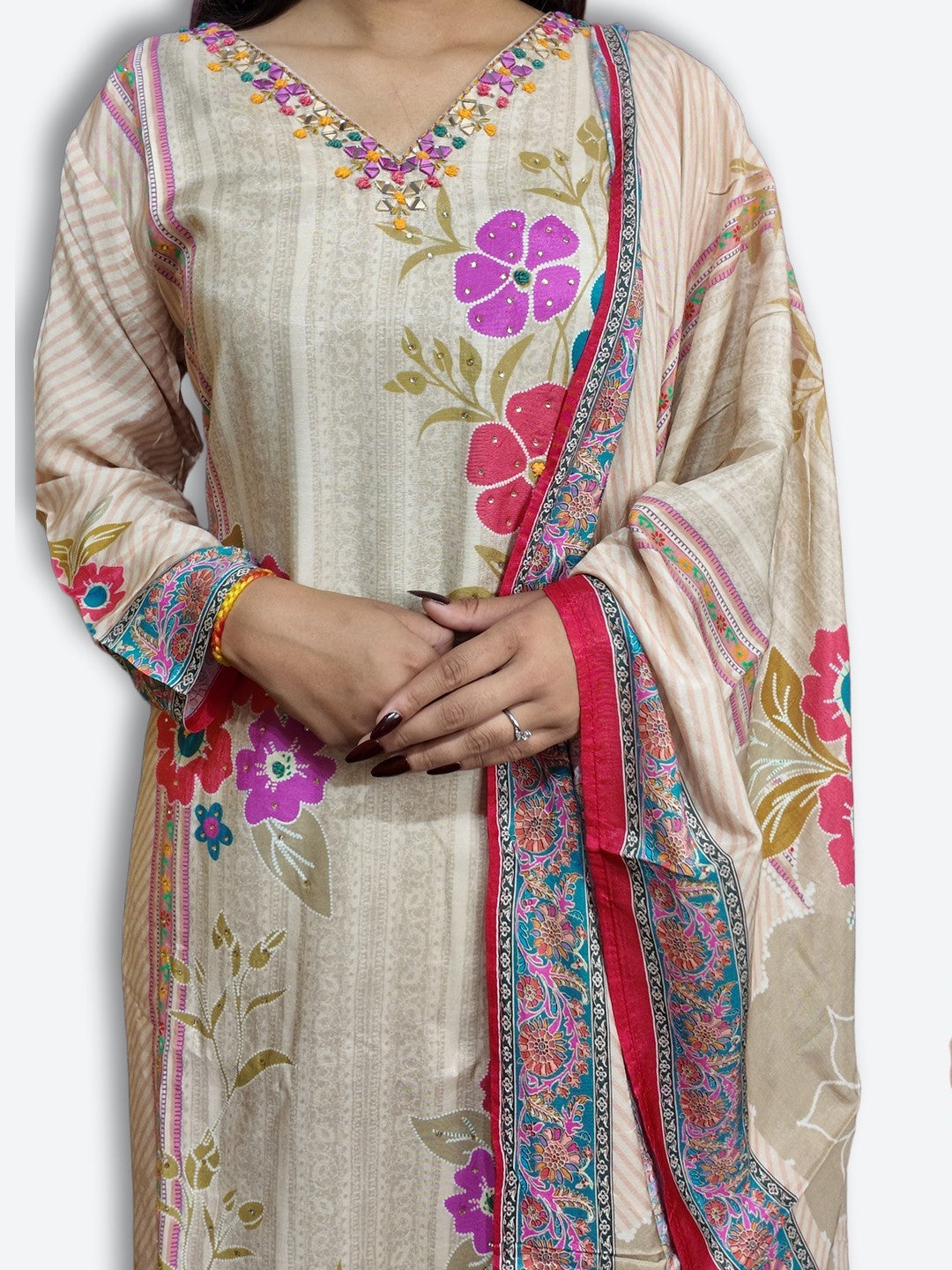 Champagne Radiant Regal Bloom Suit