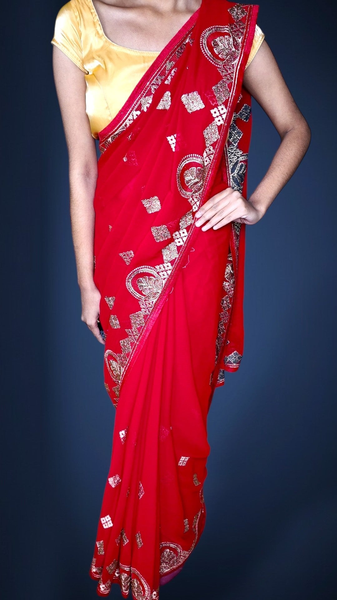Crimson Regal Opulent Mystique Saree