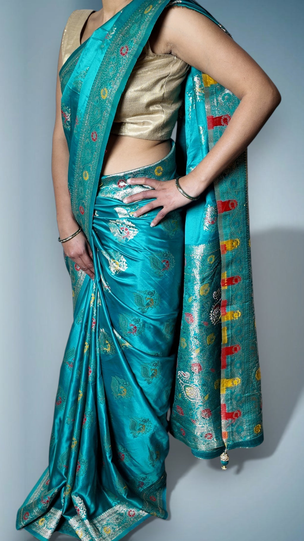 Azure Majestic Heritage Luxe Saree