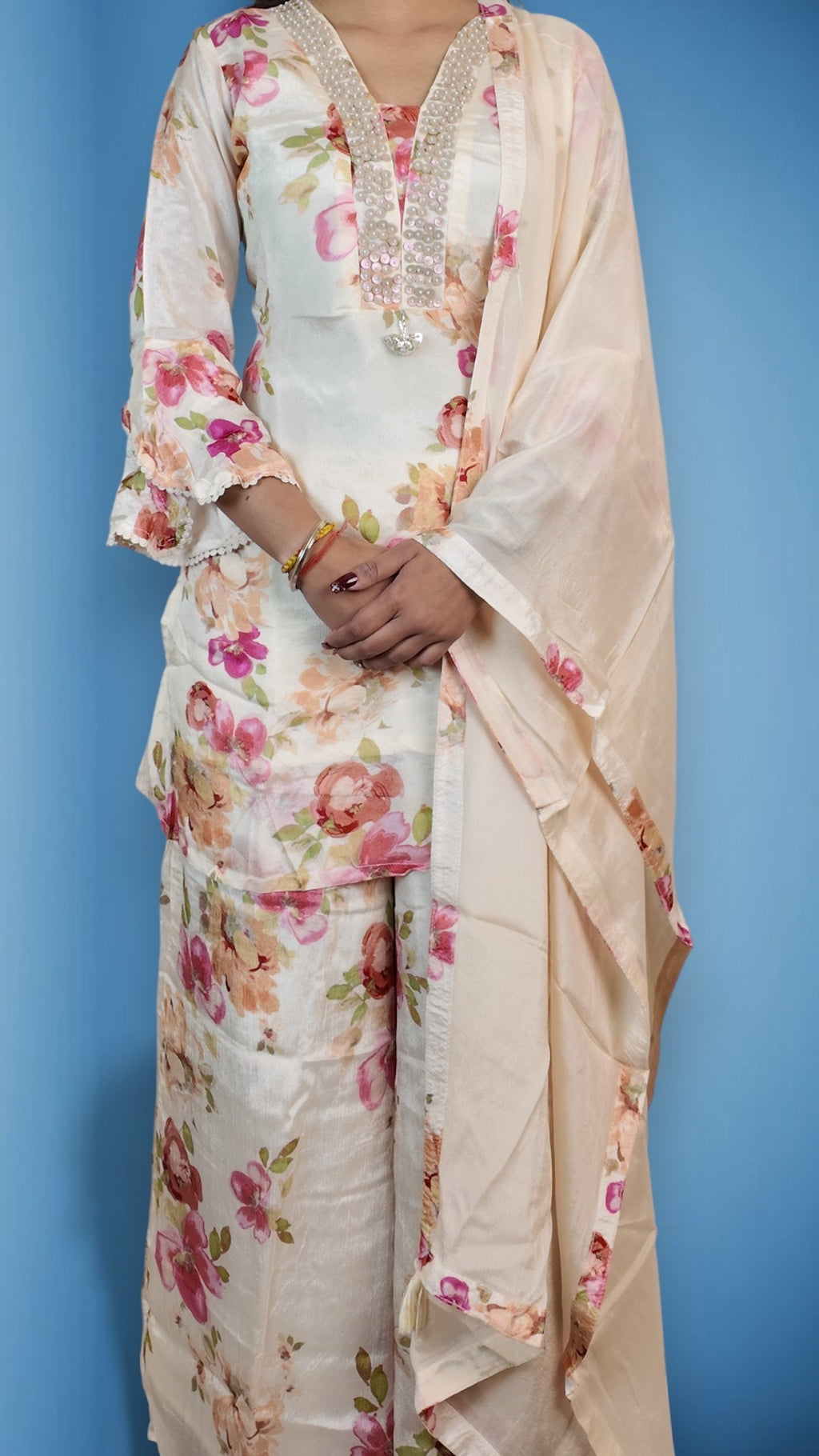 Ivory Ethereal Bloom Elegance Suit